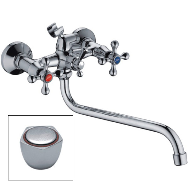 Смеситель для ванны и душа Ledeme с душевым гарнитуром (L2209)