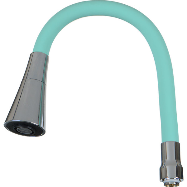 Излив гибкий Melodia LUXE с лейкой колокольчик хром мятный 49см (MKP20927)