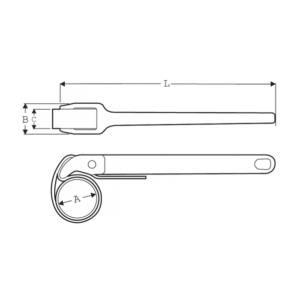 Ключ ремонтный нейлоновый ремешковый Super-Ego 3" (108010000)