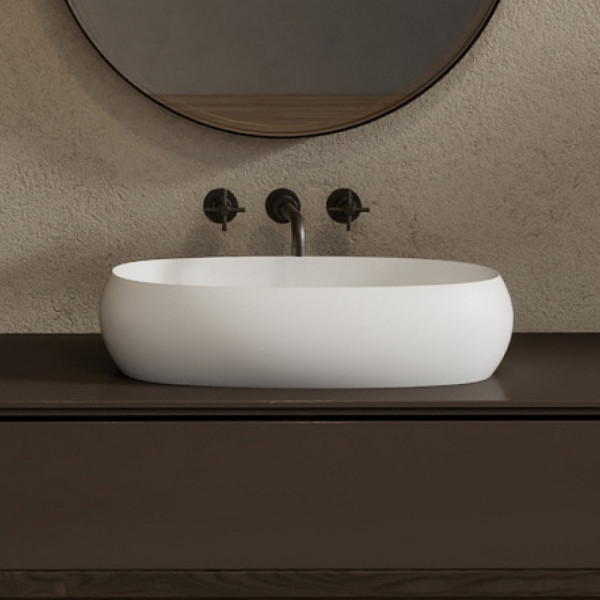 Раковина накладная Stein (белый матовый)