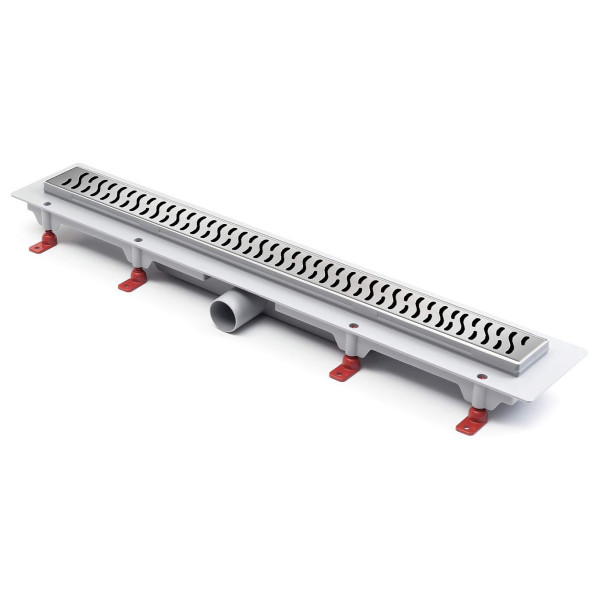 Лоток душевой 650 мм. MCH Chudej Harmony (решетка нерж. сталь глянцевая, боковой слив D 40) CH650H