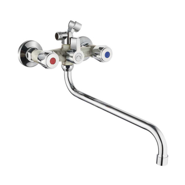Смеситель для ванны и душа Plstart с душевым комплектом хром/цвет (PL2210-26)