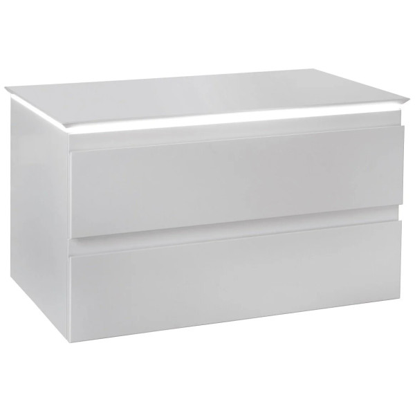 Тумба Jacob Delafon Madeleine 83 со столешницей и подсветкой, белый глянец (EB2083-J5)