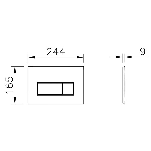 Инсталляция Vitra Core с клавишей смыва Root S 740-2380 цвет глянц хром (800-1875)