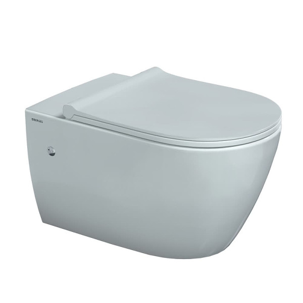 Комплект инсталляция с унитазом Berges Novum c с кнопкой D7 белая/кнопка хром, унитаз MASCON Rimless, сиденье Toma Slim SO (043214)