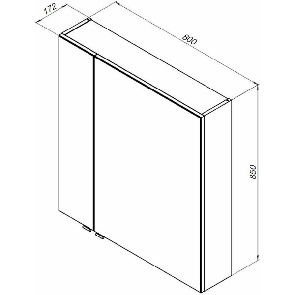 Зеркало-шкаф Aquanet Алвита New 80x85 антрцит (00277535)