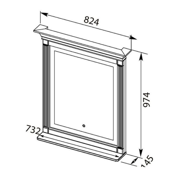 Зеркало с подсветкой Aquanet Селена 82,4x97,4 белый, серебро (00201646) Зеркало с подсветкой Aquanet Селена 82,4x97,4 белый, серебро (00201646)