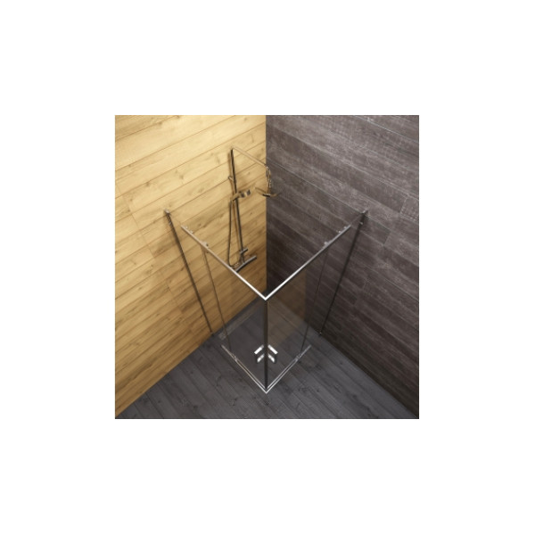 Душевой уголок Triton Каппа-Хром 90x90 стекло прозрачное, профиль хром, без поддона (DK300)