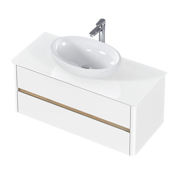 Тумба подвесная 1Marka Monro 1000x450x420 белый (Ц0000036661)