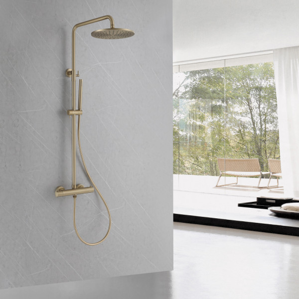 Душевая система Abber Kreis  золото матовое (AF8160GL)