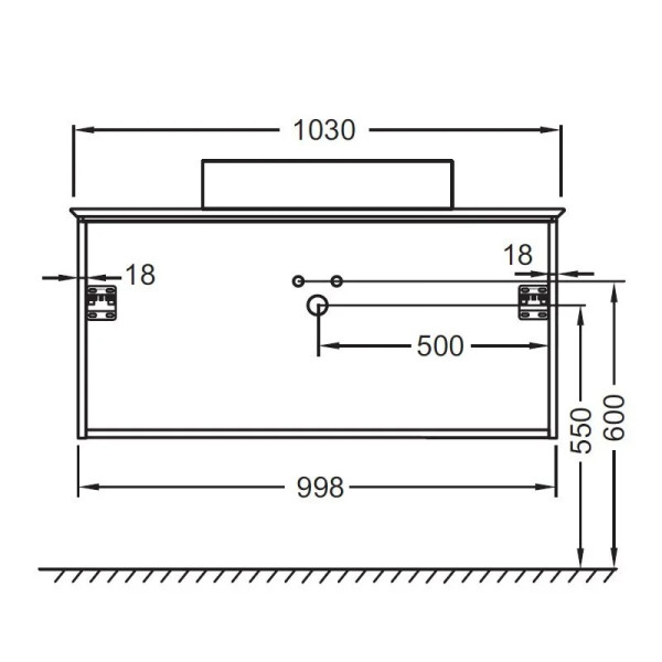 Тумба Jacob Delafon Madeleine 103 со столешницей и подсветкой, белый матовый (EB2084-J51)