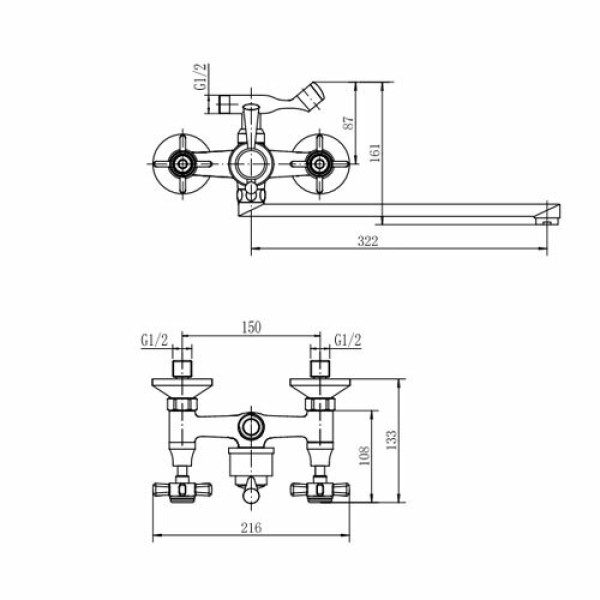 Смеситель для ванны и душа Fashun с душевым комплектом хром (A2124) Смеситель для ванны и душа Fashun с душевым комплектом хром (A2124)