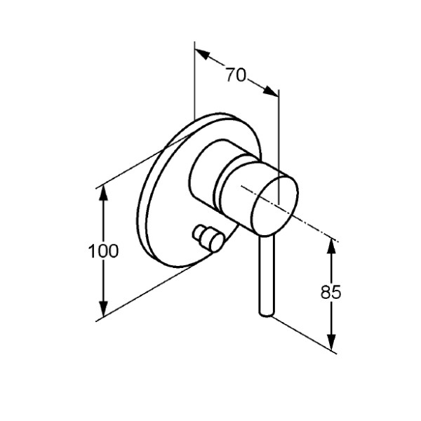 Смеситель для ванны и душа Kudi BOZZ внешняя часть черный матовый (387163976)