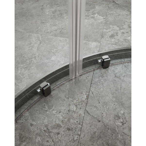 Душевой уголок Cezares Molveno 110x90x195 стекло прозрачное, профиль оружейная сталь (MOLVENO-RH-2-110/90-C-GM-IV)