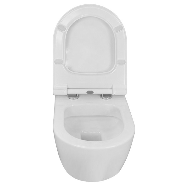 Унитаз подвесной Ferio безободковый с сиденьем микролифт 545x360x330 (87565)