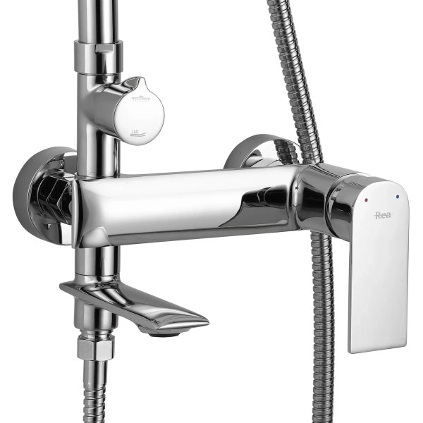 Душевая система с изливом Rea Veneta Chrom (REA-P7843)