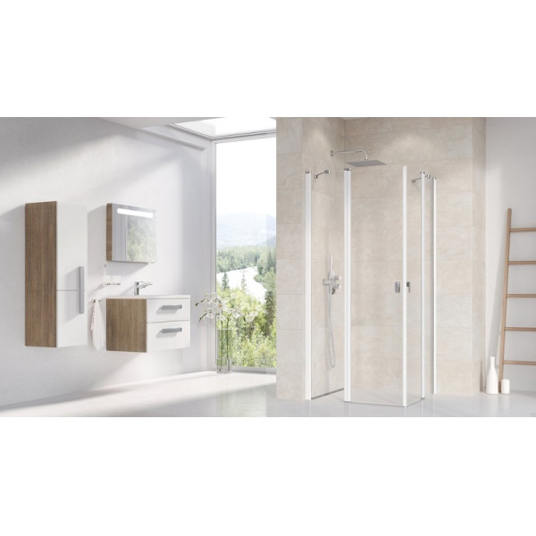 Душевое ограждение Ravak Chrome 100x195 стекло прозрачное, профиль белый (1QVA0U0Z1)