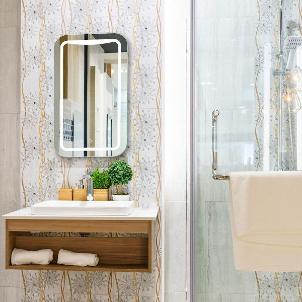 Зеркало Azario Турин 400х700 c подсветкой и диммером, сенсорный выключатель (LED-00002501)