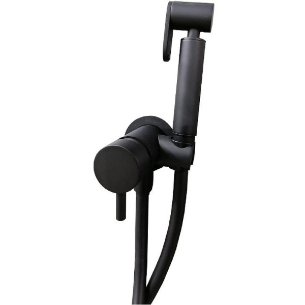 Смеситель с гигиеническим душем Boheme Uno Черный (467-B) Смеситель с гигиеническим душем Boheme Uno Черный (467-B)