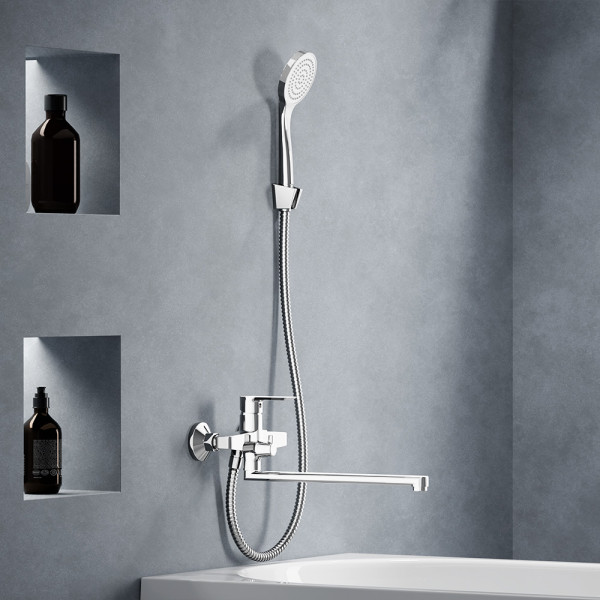 Смеситель для ванны и душа Damixa Apollo с душевым набором хром (479500000)