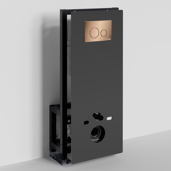 Инсталляция для унитаза WasserKRAFT Glan с клавишей смыва золото розовое (66TLT.010.ME.BL.RG02)