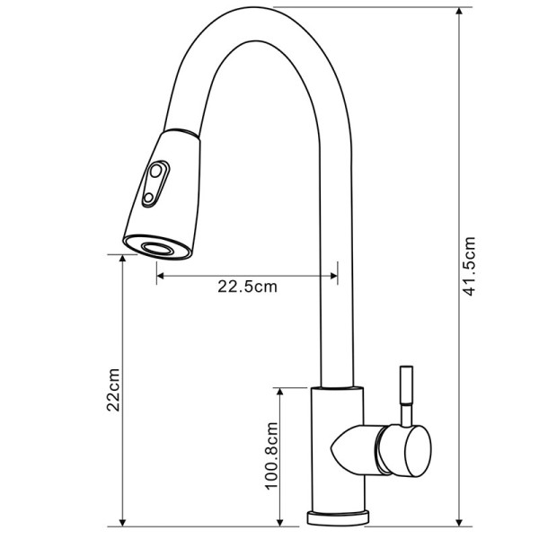Смеситель для кухни Melodia della vita Perfetto с выдвижным изливом, хром (MDV30204ss) Смеситель для кухни Melodia della vita Perfetto с выдвижным изливом, хром (MDV30204ss)