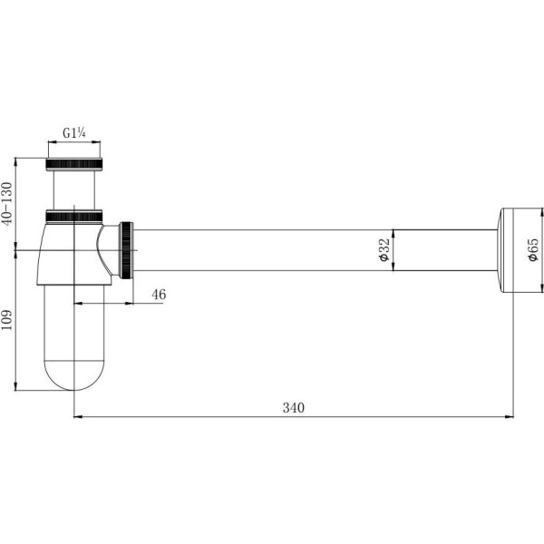 Сифон для раковины Aquatek хром (AQ6011CR)