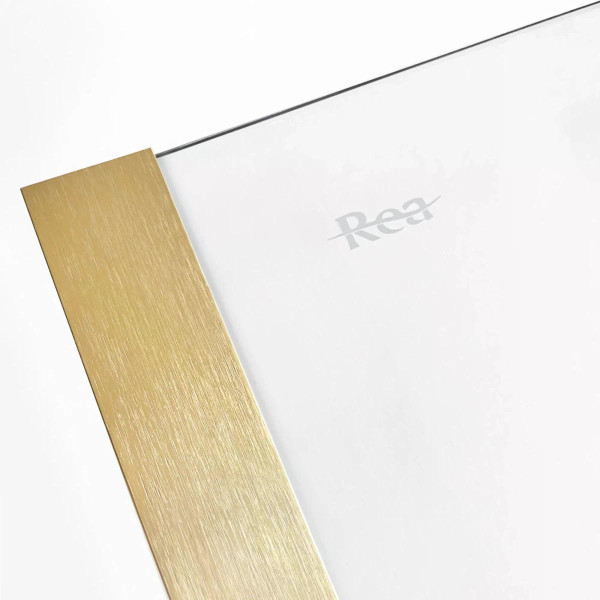 Душевая дверь Rea Montana 130x200 gold Mat стекло прозрачное, профиль матовое золото (REA-K2504)