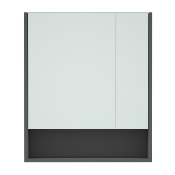 Шкаф зеркальный Melodia Универсал 60х15х70 распашные двери графит (MFR80049GT)