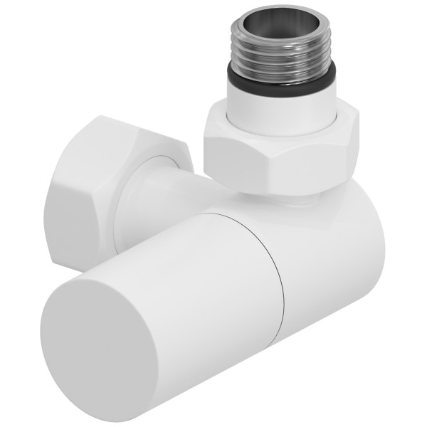 Вентиль Сунержа 1/2"x3/4" НР/НГ 3D правый цилиндр матовый белый (30-1403-1234)