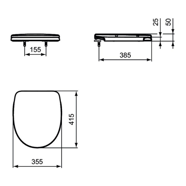 Сиденье для унитаза Ideal Standard Ocean с микролифтом (W301801)