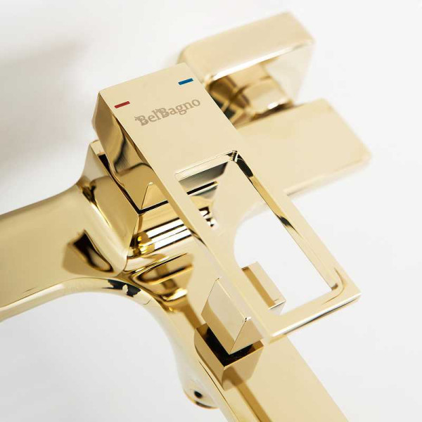 Смеситель для ванны и душа BelBagno Luce (LUC-VAS-ORO)