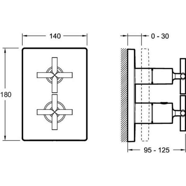 Смеситель для душа Jacob Delafon Modulo хром (E75395-CP)