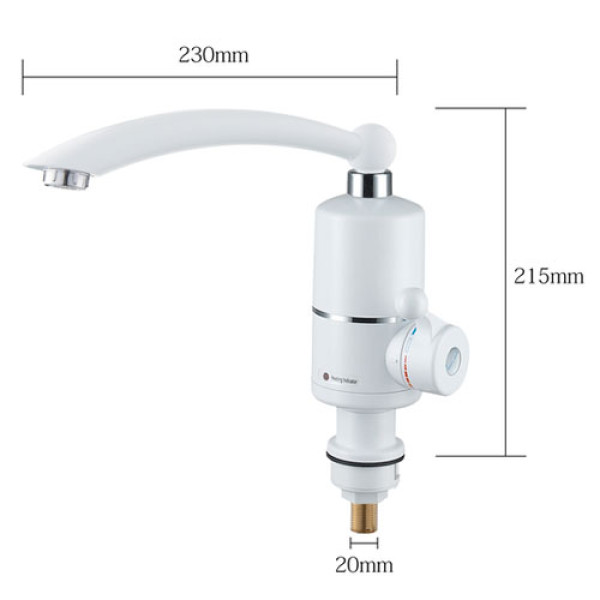 Смеситель с водонагревателем Fashun с дисплеем хром (A530)