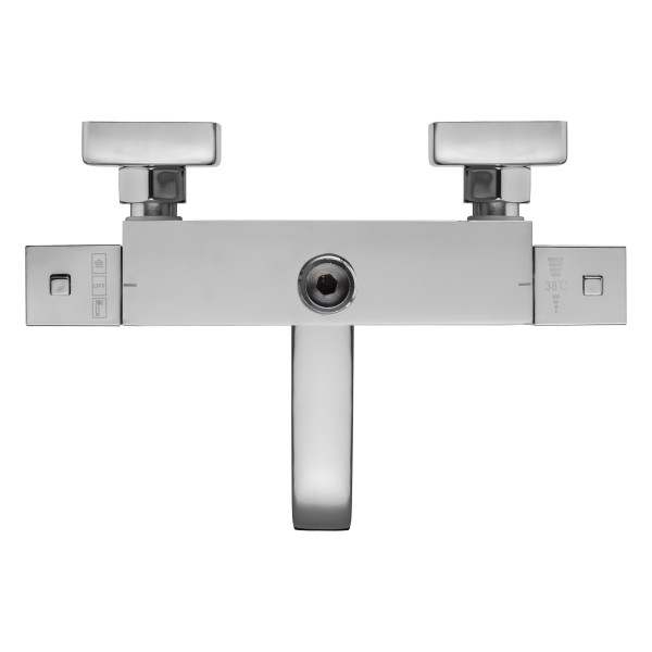 Смеситель для ванны и душа Swedbe Hermes термостат, с повортн.изливом и верхним подключением хром (9043) Смеситель для ванны и душа Swedbe Hermes термостат, с повортн.изливом и верхним подключением хром (9043)