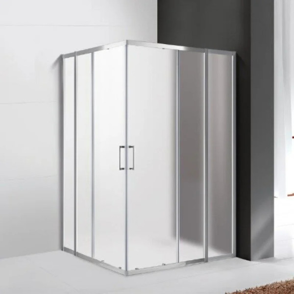 Душевой уголок Cezares Molveno 130x120x195 стекло матовое, профиль хром (MOLVENO-AH-22-130/120-P-Cr)