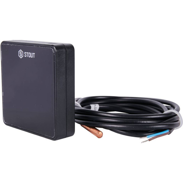 Датчик температуры пола беспроводной Stout C-8f, черный (STE-0101-008008)