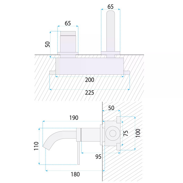 Смеситель для раковины Rea Clif Никель (REA-B5840) Смеситель для раковины Rea Clif Никель (REA-B5840)