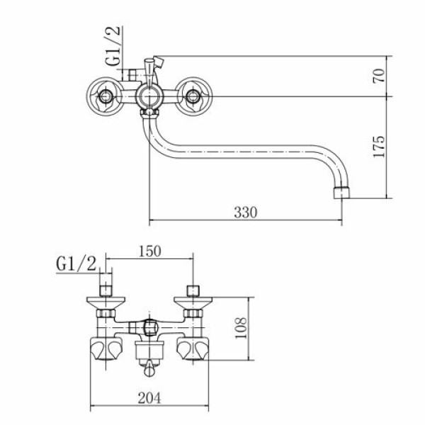 Смеситель для ванны и душа Fashun хром (A2226) Смеситель для ванны и душа Fashun хром (A2226)