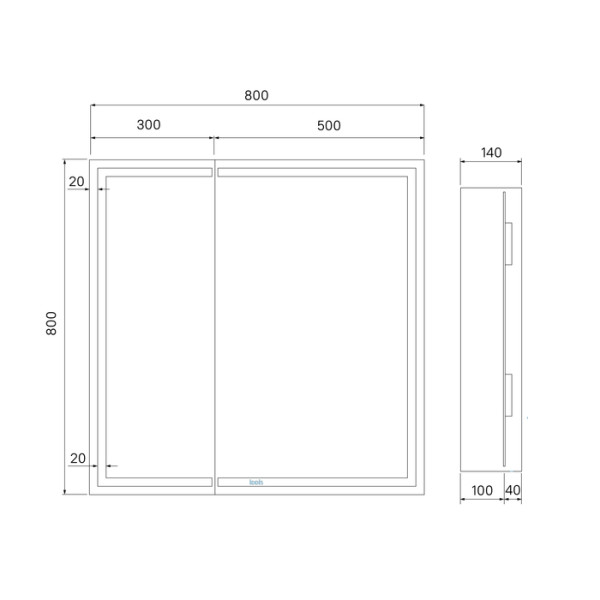 Шкаф зеркальный с подсветкой Iddis Zodiac 80x80 (ZOD8000i99) Шкаф зеркальный с подсветкой Iddis Zodiac 80x80 (ZOD8000i99)