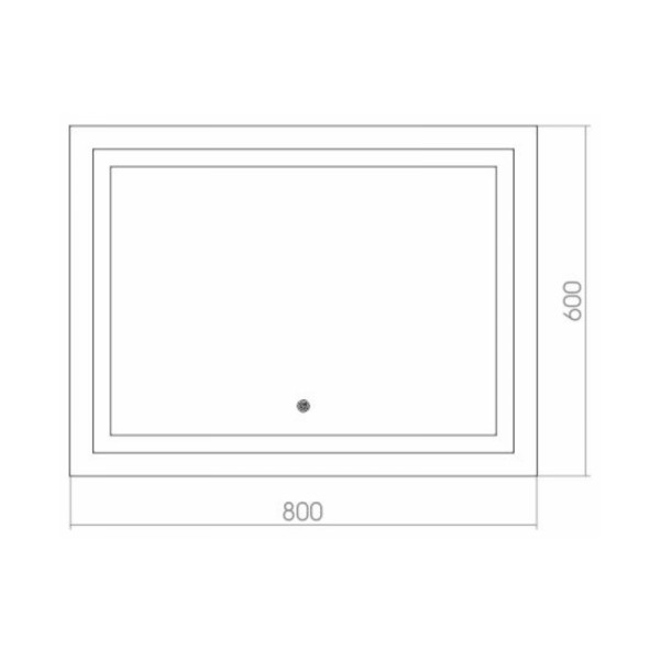 Зеркало Azario Ливия 800х600 LED-подсветка с диммером, сенсорный выключатель (ФР-00000942)