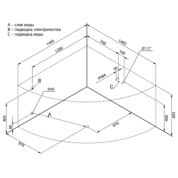 Ванна акриловая Aquanet Malta New 150х150 без гидромассажа Ванна акриловая Aquanet Malta New 150х150 без гидромассажа
