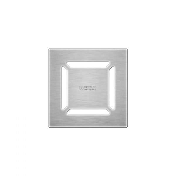 Трап Berges водосток Platz Norma 100х100, матовый хром, S-сифон D50 H60 боковой (090158) Трап Berges водосток Platz Norma 100х100, матовый хром, S-сифон D50 H60 боковой (090158)