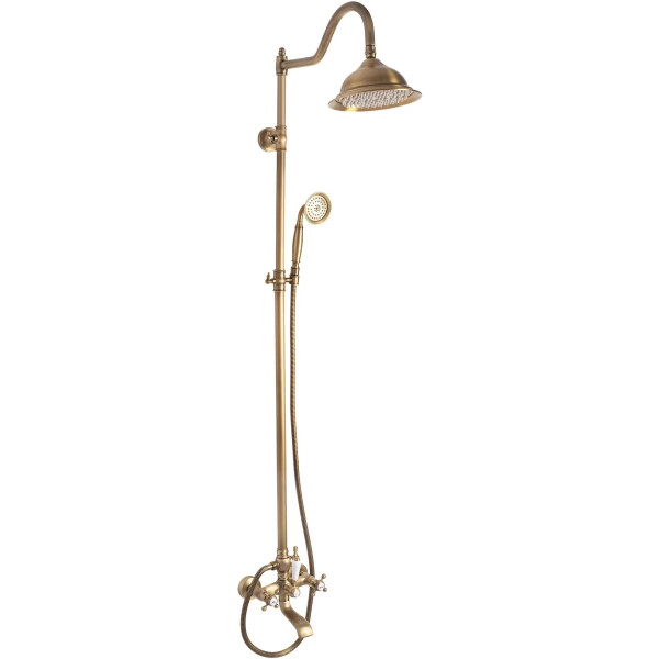 Душевая система с изливом Rea Bergamo Antique bronze (REA-P5002)