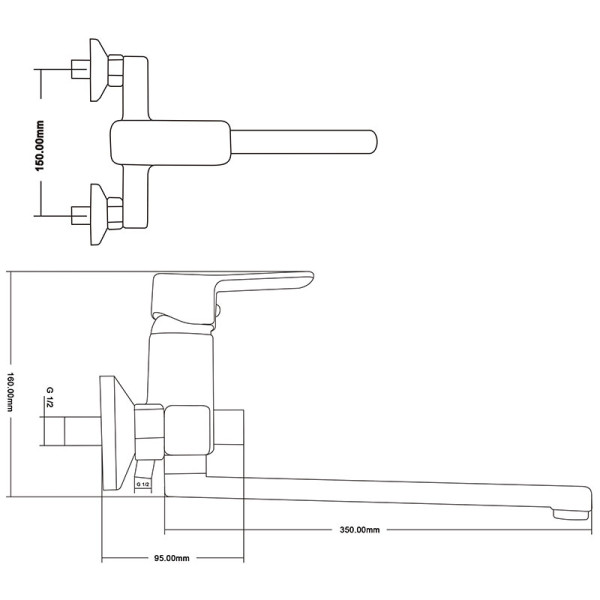 Смеситель для ванны и душа Melodia Etude с душевым гарнитуром черный (MDV30041bk) Смеситель для ванны и душа Melodia Etude с душевым гарнитуром черный (MDV30041bk)