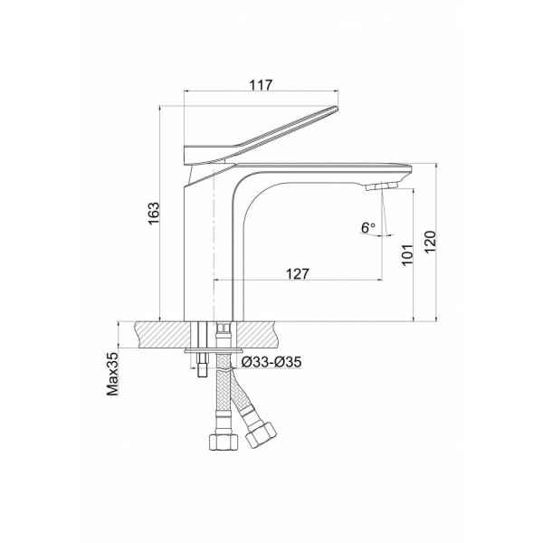 Смеситель для раковины Cersanit Odra хром (А63050) Смеситель для раковины Cersanit Odra хром (А63050)
