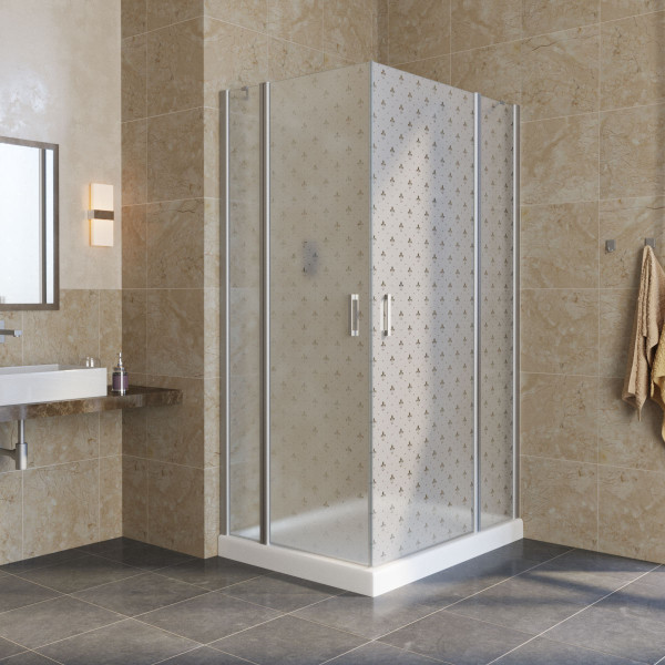 Душевой уголок Vegas Glass 120х110 ЕFA-F Lux 120х110 07 R05 L/R стекло флёр-де-лис Душевой уголок Vegas Glass 120х110 ЕFA-F Lux 120х110 07 R05 L/R стекло флёр-де-лис