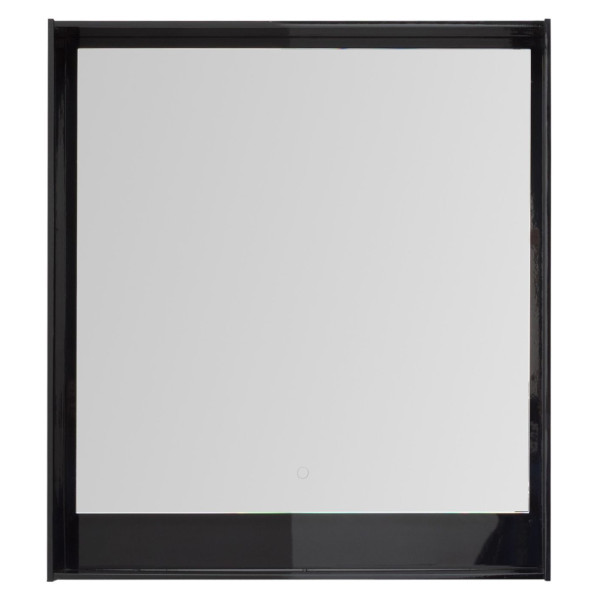 Зеркало с подсветкой Aquanet Милан 58x83 черный глянец (00306383)