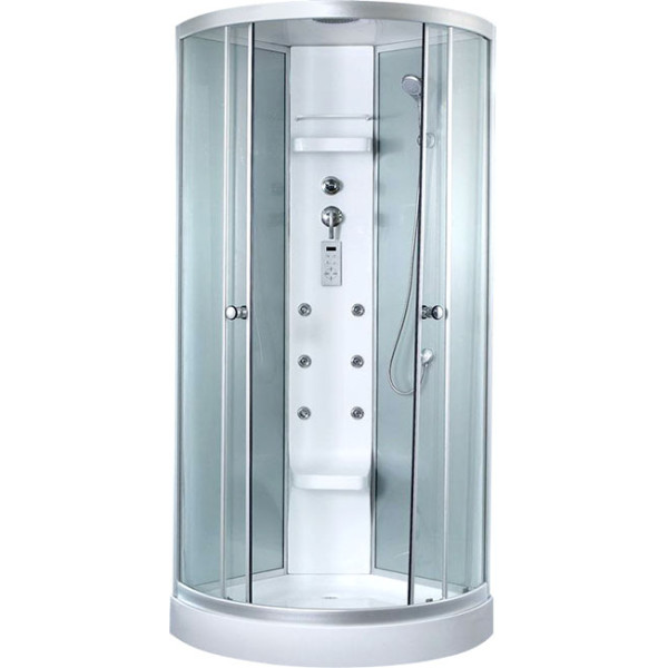 Душевая кабина с гидромассажем Timo TL-1502 90x90x230 стекло прозрачное, профиль хром (TL-1502)