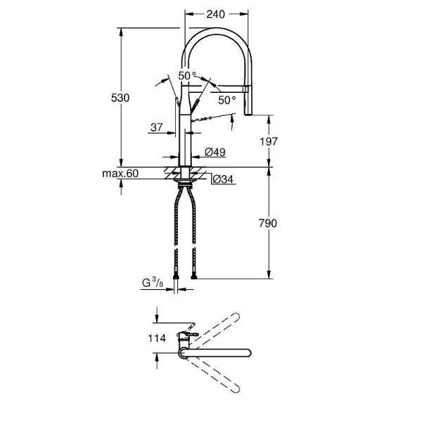 Смеситель для кухни Grohe Essence хром (30294000) Смеситель для кухни Grohe Essence хром (30294000)